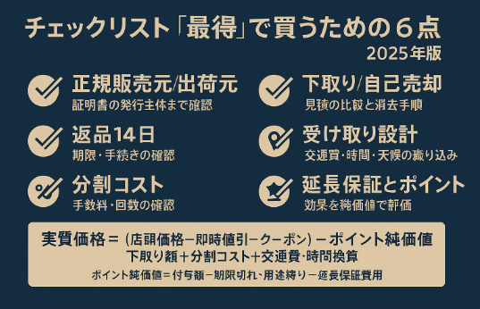 買う前の6点チェック